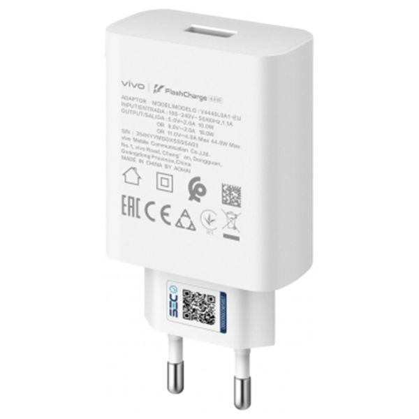 Vivo Originaler Netzadapter - Ladegerät mit USB-C-Kabel - USB-Anschluss - 44 Watt - Weiß