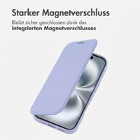 imoshion Transparente Bookcase mit MagSafe Apple iPhone 16 - Lila
