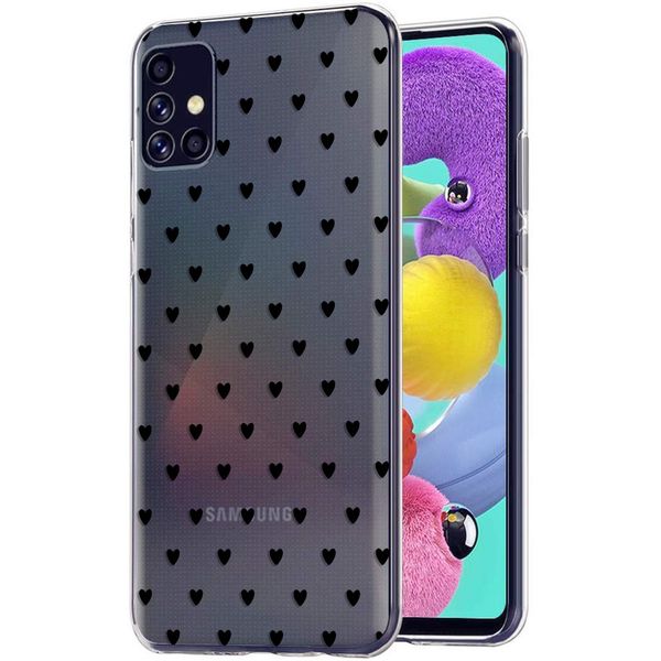 imoshion Design Hülle Samsung Galaxy A51 - Herzen - Schwarz