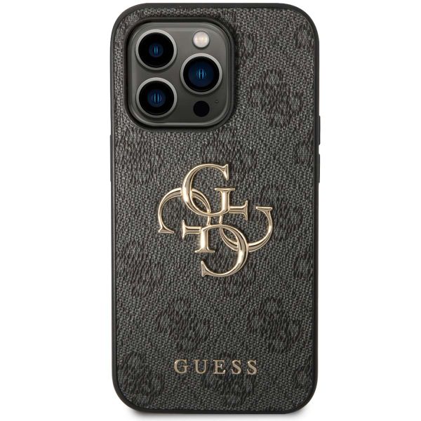 Guess 4G Metal Logo Back Cover Apple iPhone 15 Pro - Grau