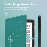imoshion Design Slim Hard Case Klapphülle Kobo Nia - Green Dandelion