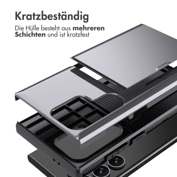 imoshion Backcover mit Kartenfach für das Samsung Galaxy S24 Ultra - Grau