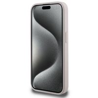 Guess 4G Metal Logo Back Cover MagSafe Apple iPhone 15 Pro - Rosa