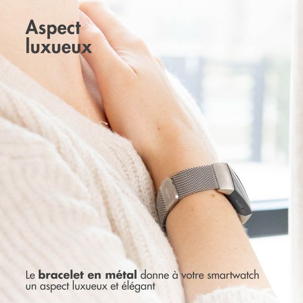 imoshion Magnetisches Milanaise Armband für das  Xiaomi Smart Band 8 / 9 - Silber