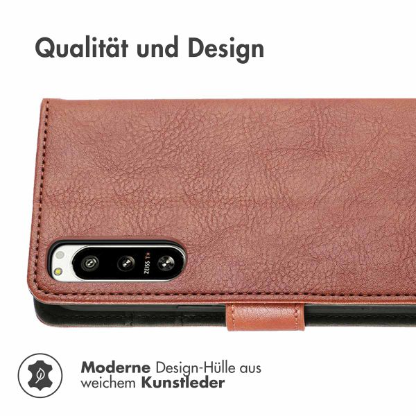 imoshion Luxuriöse Klapphülle Sony Xperia 5 IV - Braun