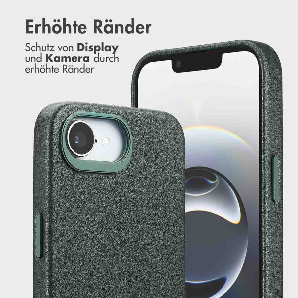 Accezz 2-in-1 Klapphülle aus Leder mit MagSafe Apple iPhone 16e - Cedar Green