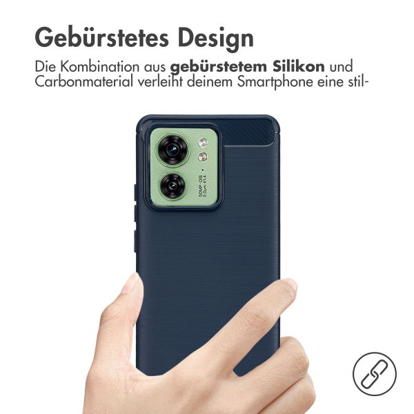imoshion Brushed Back Cover Motorola Edge 40 - Dunkelblau