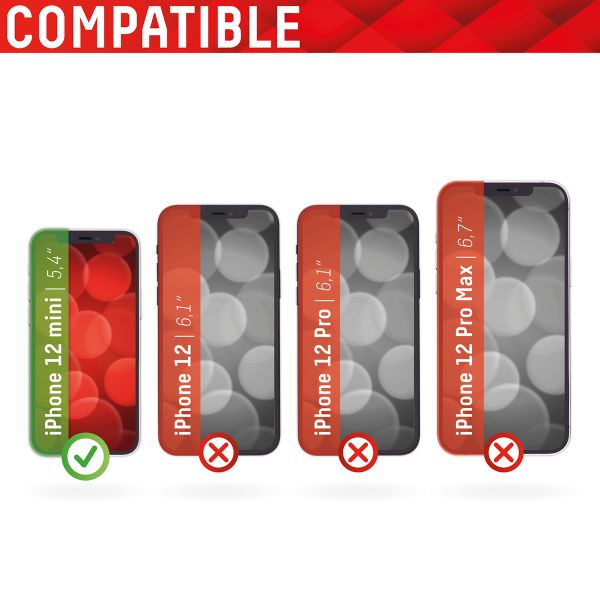 Displex Bildschirmschutzfolie Real Glass Full Cover für das Apple iPhone 12 Mini