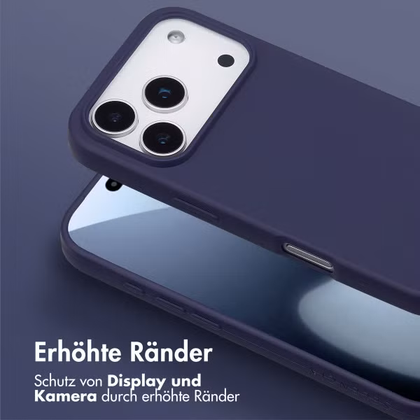 Selencia SilikonHülle mit abnehmbarem Band Apple iPhone 17 Pro - Dunkelblau
