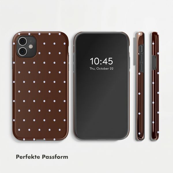 Selencia Vivid Back Cover Apple iPhone 11 - Happy Dots Chocolate
