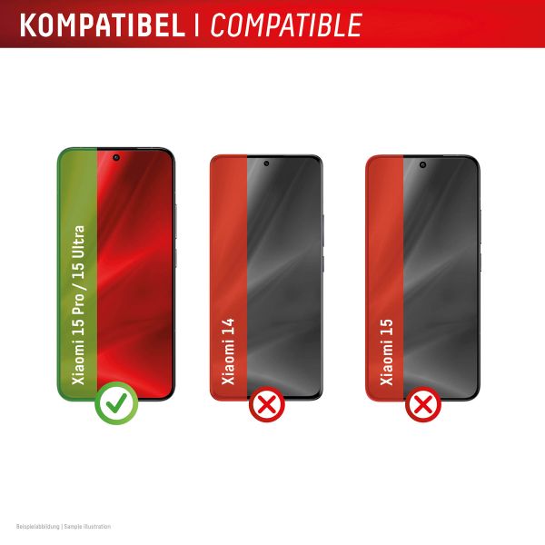 Displex Bildschirmschutzfolie Real Glass Full Cover Xiaomi 15 Ultra