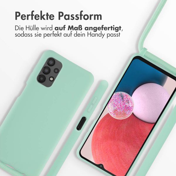 imoshion Silikonhülle mit Band für das Samsung Galaxy A13 (4G) - Mintgrün