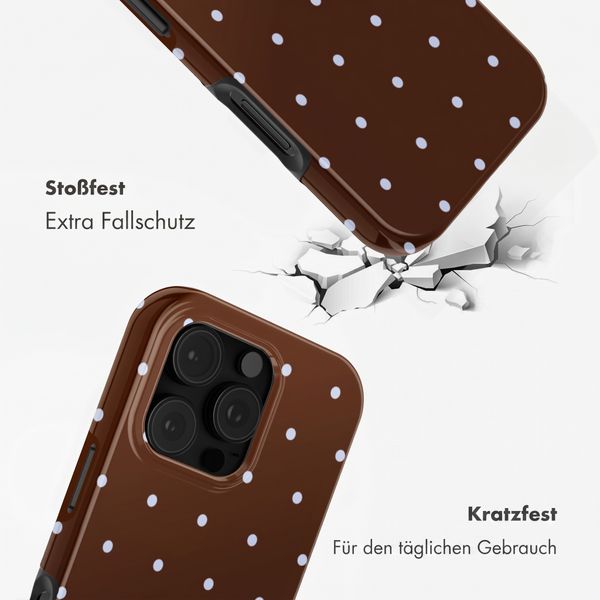Selencia Vivid Back Cover Apple iPhone 16 Pro Max - Happy Dots Chocolate