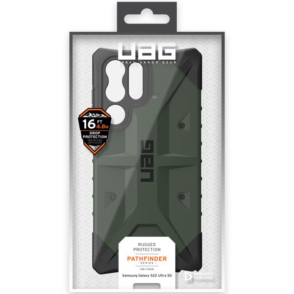 UAG Pathfinder Case für das Samsung Galaxy S22 Ultra - Olive Drab