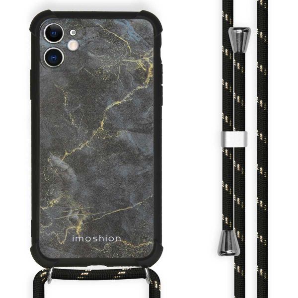 imoshion Design Hülle mit Band für das iPhone 11 - Black Marble