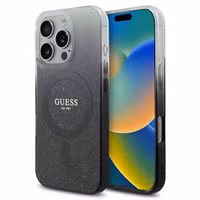 Guess MagSafe IML Glitter Gradient Case Apple iPhone 16 Pro Max - Schwarz