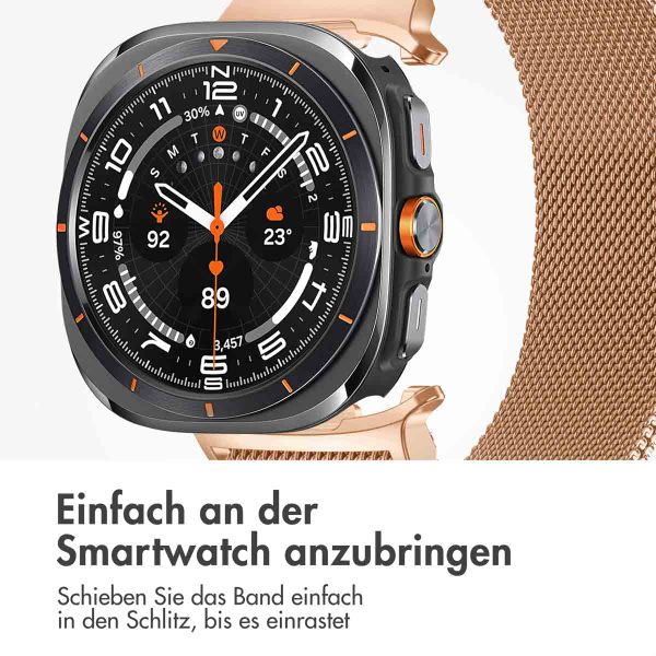 imoshion Magnetisches Milanaise Armband für das  Samsung Galaxy Watch Ultra (2024/2025) - Rosé gold