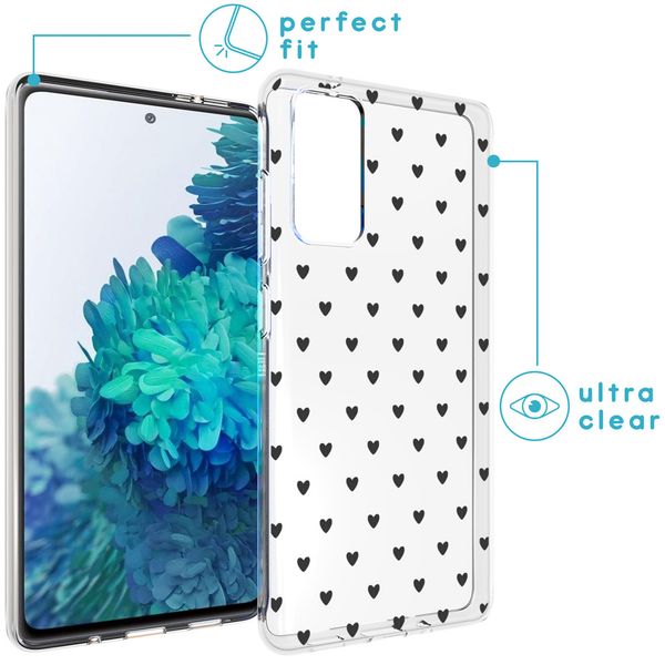 imoshion Design Hülle Samsung Galaxy S20 FE - Hearts All Over Black