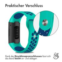 imoshion Silikonband Sport für das Fitbit Charge 3  /  4 - Türkis  /  Blau