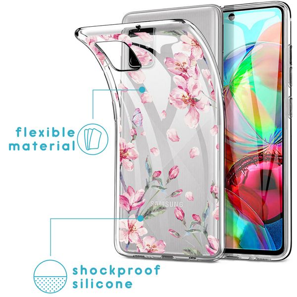 imoshion Design Hülle Samsung Galaxy A71 - Blume - Rosa