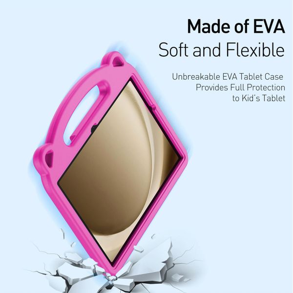 Dux Ducis Kindersichere Panda Schutzhülle mit Ständer Samsung Galaxy Tab A11 Plus / A9 Plus - Rosa