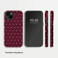 Selencia Vivid Rückabdeckung mit MagSafe Apple iPhone 14 - Happy Dots Burgundy