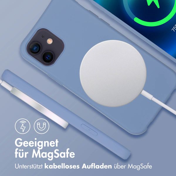 imoshion Color Backcover mit abnehmbarem Handykette und MagSafe Apple iPhone 12 (Pro) - Ash Blue
