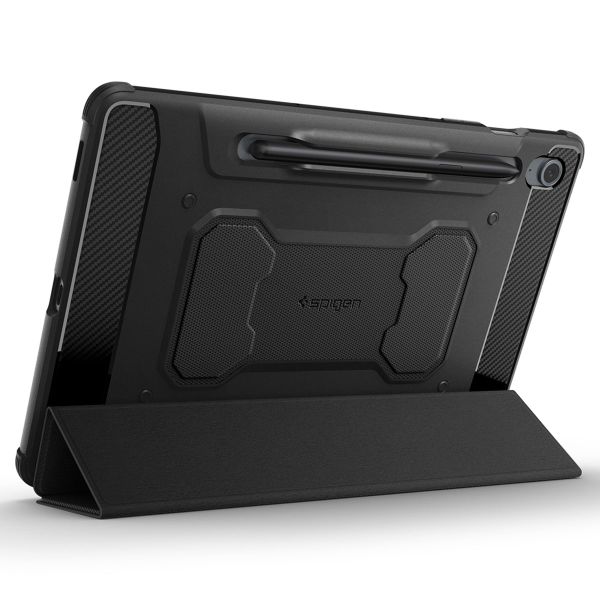 Spigen Rugged Armor Pro Klapphülle für das Samsung Galaxy Tab S10 Lite / S10 FE / S9 FE - Schwarz