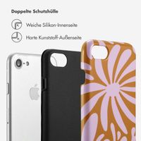 Selencia Vivid Tough Back Cover für das iPhone SE (2022 / 2020) / 8 / 7 / 6(s) - Modern Bloom Pink