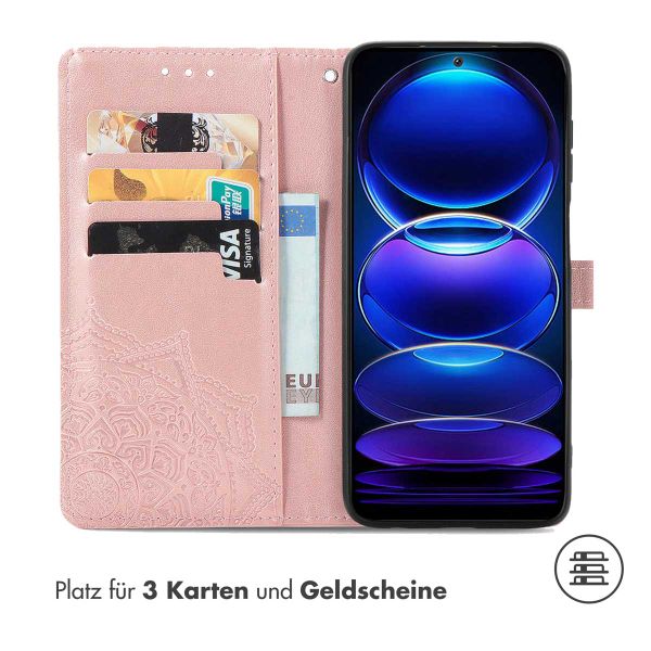 imoshion Mandala Klapphülle für das Xiaomi Redmi Note 12 - Rose Gold