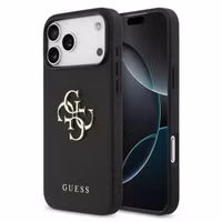 Guess Big 4G Logo Hülle Grained Apple iPhone 17 Pro - Schwarz