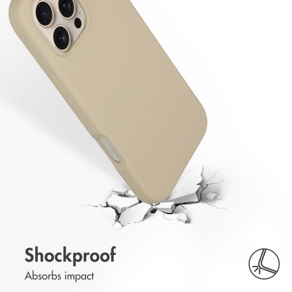 Accezz Liquid Silikoncase mit MagSafe Apple iPhone 16 Pro Max - Stone