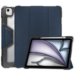 Accezz Rugged Trifold Klapphülle Apple iPad Air 11 Zoll (2025) M3 / (2024) M2 / Air 5 (2022) / Air 4 (2020) - Dunkelblau