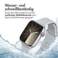 imoshion Geflochtenes Silikonarmband für die Apple Watch Series 1 bis 10 / SE / Ultra (2) (44/45/46/49 mm) - Grau