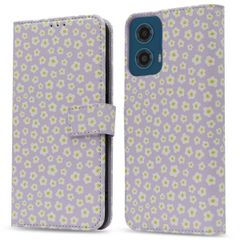 imoshion Design Klapphülle Motorola Moto G34 - White Daisy