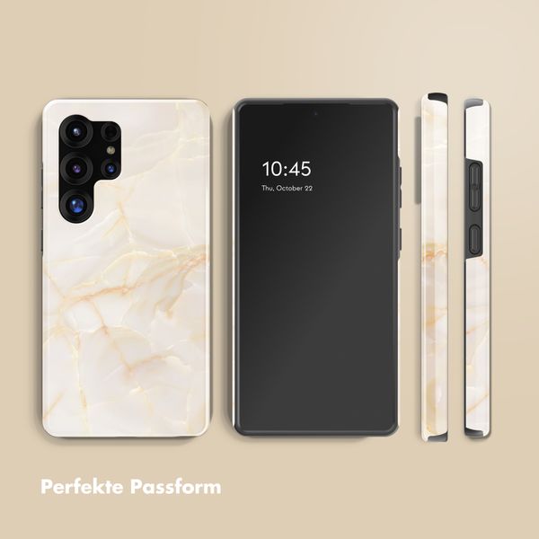 Selencia Vivid Rückabdeckung mit MagSafe Samsung Galaxy S25 Ultra - Golden Beige Marble
