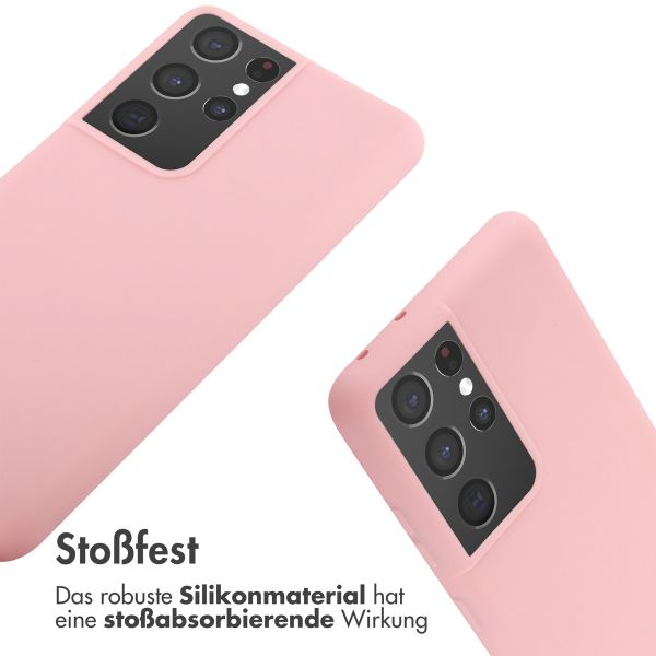imoshion SilikonHülle mit Band Samsung Galaxy S21 Ultra - Rosa