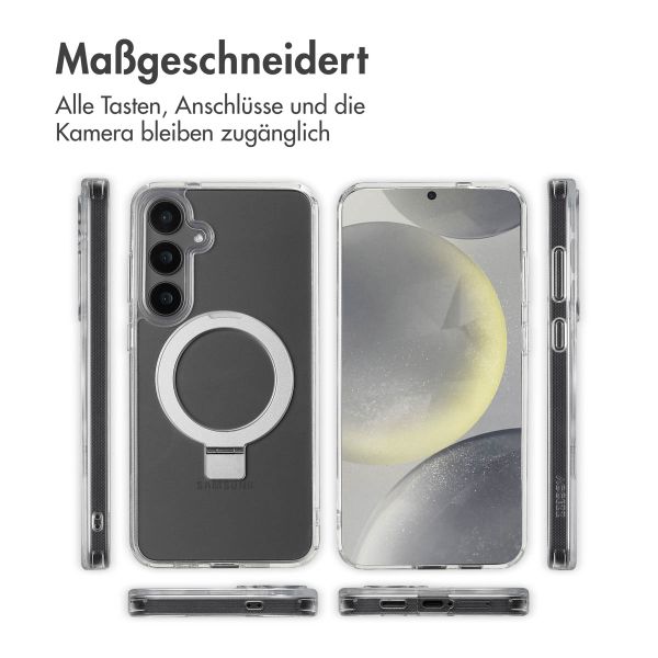 Accezz Ring Stand Backcover mit MagSafe für das Samsung Galaxy S24 Plus - Transparent