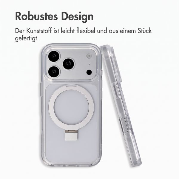 Accezz Ring Stand Backcover mit MagSafe Apple iPhone 18 Pro / 17 Pro - Transparent