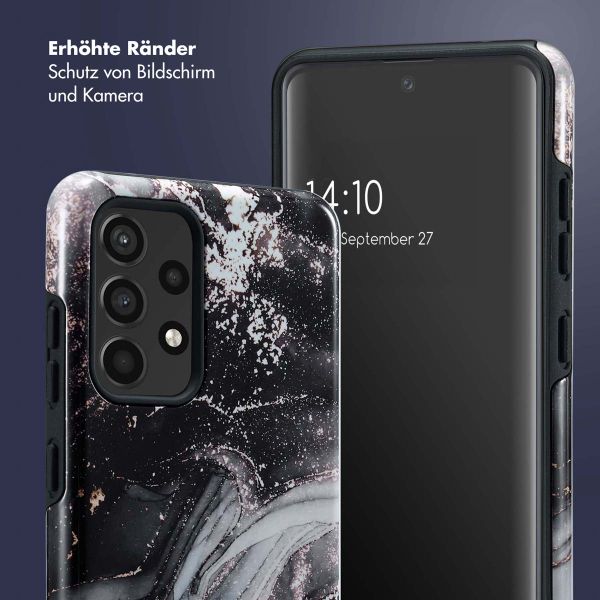 Selencia Vivid Tough Back Cover für das Samsung Galaxy A52(s) (5G/4G) - Chic Marble Black