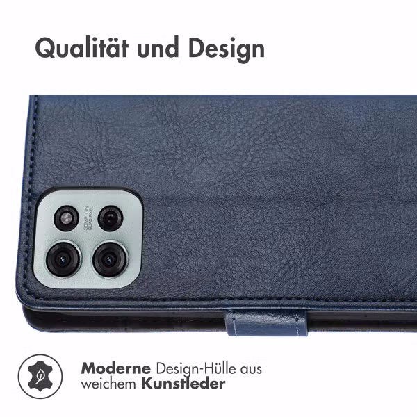 imoshion Luxuriöse Klapphülle Motorola Moto G75 5G - Dunkelblau