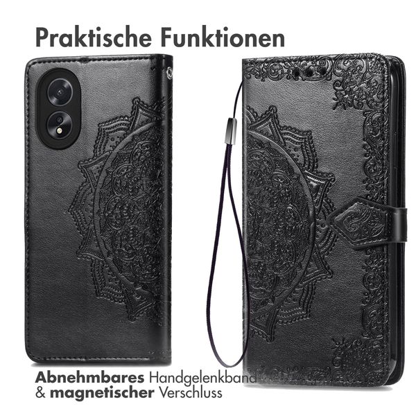 imoshion Mandala Klapphülle Oppo A18 / Oppo A38 - Schwarz