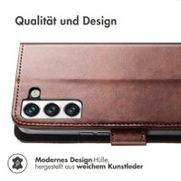 imoshion Luxuriöse Klapphülle Samsung Galaxy S21 FE - Dunkelbraun