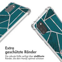 imoshion Design Hülle mit Band Samsung Galaxy A41 - Petrol Green Graphic