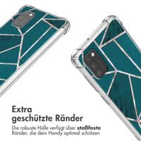 imoshion Design Hülle mit Band für das Samsung Galaxy A41 - Petrol Green Graphic