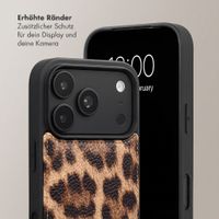 Selencia Nova HandyHülle mit Kordel und Kartenhalter Apple iPhone 18 Pro Max / 17 Pro Max - Leopard