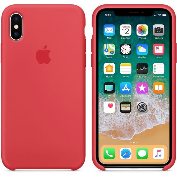 Apple Silikon-Case Red Raspberry für das iPhone X