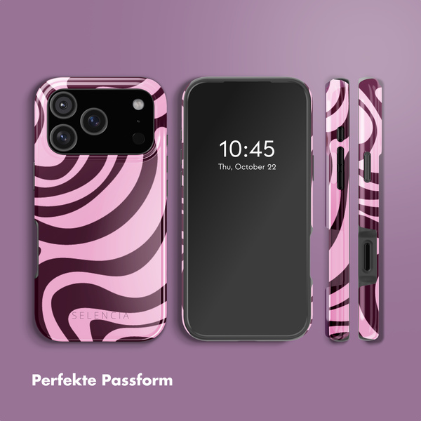 Selencia Vivid Rückabdeckung mit MagSafe Apple iPhone 17 Pro - Wavy Swirl Pink Plum