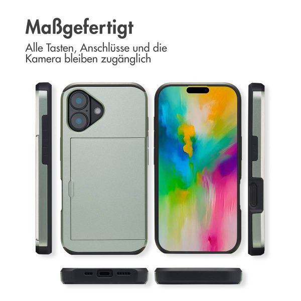 imoshion Backcover mit Kartenfach iPhone 16 - Grün