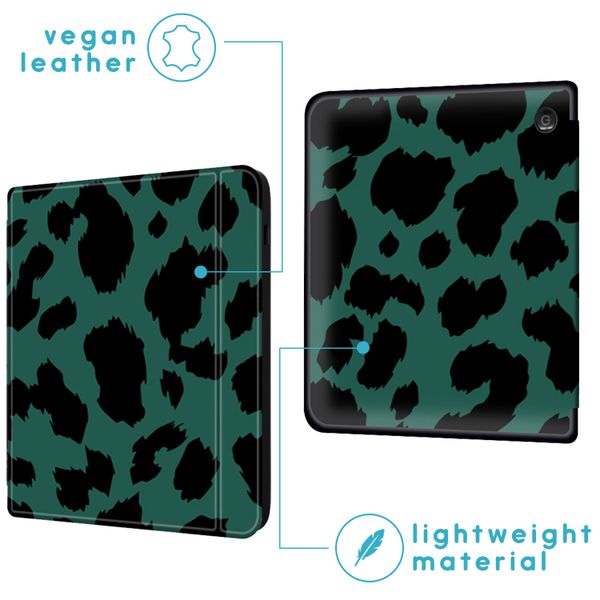 imoshion Design Slim Hard Sleepcover mit Stand für das Kobo Sage / Tolino Epos 3 - Green Panther